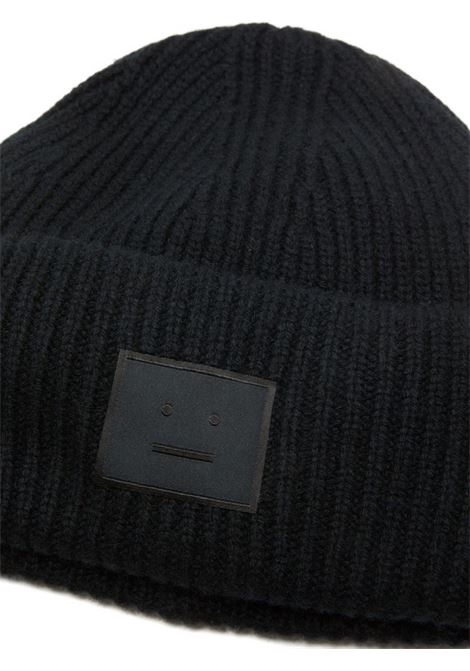large face logo beanie black ACNE STUDIOS | C40425900